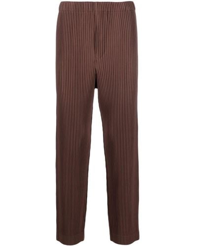 Homme Plissé Issey Miyake Mc September Pleated Trousers - Brown