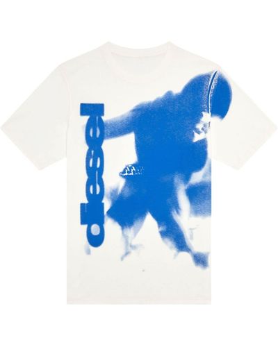 DIESEL T-just Cotton T-shirt - Blue