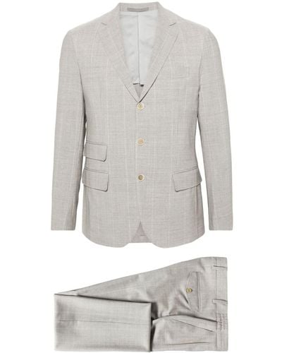 Eleventy Single-breasted Wool-blend Suit - Gray