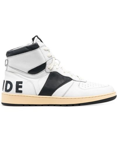 Rhude Rhecess Smooth High-top Sneakers - White