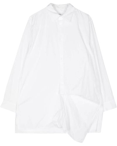 Y's Yohji Yamamoto Asymmetric cotton shirt - Weiß