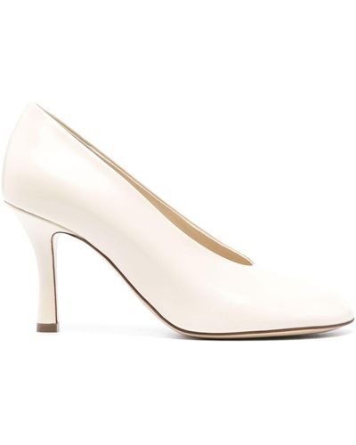 Burberry Baby 80Mm Leather Court Shoes - White