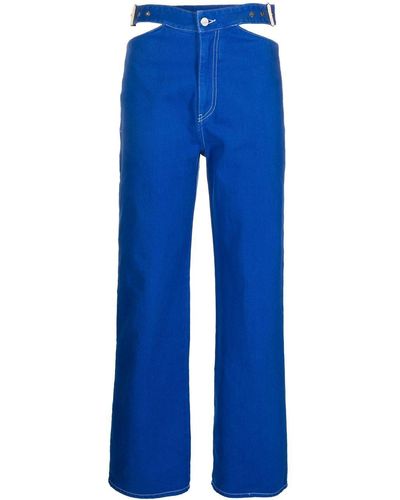 Dion Lee Y-front Straight-leg Jeans - Blue