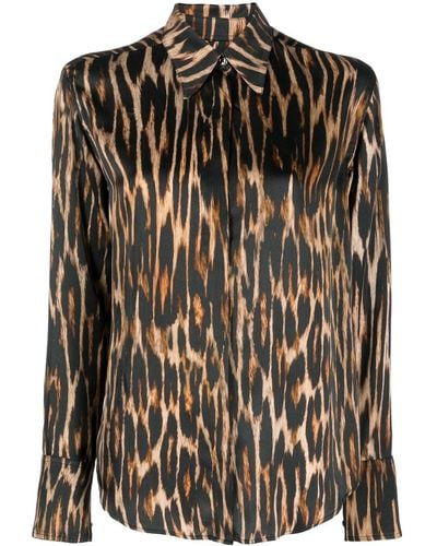 John Richmond Irimo Cheetah-print Shirt - Black
