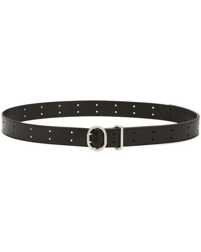 Jil Sander Cannolo Leather Belt - Black