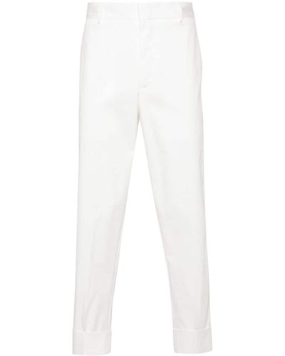 PT Torino Pantalon de costume fuselé - Blanc