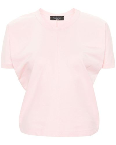 Fabiana Filippi T-shirt manches chauve-souris - Rose