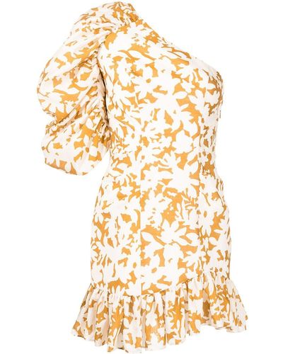 Acler Dana Floral-print Mini Dress - Brown
