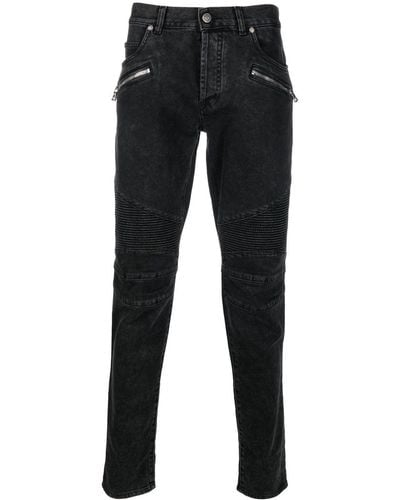 Balmain Jeans skinny a vita bassa - Nero