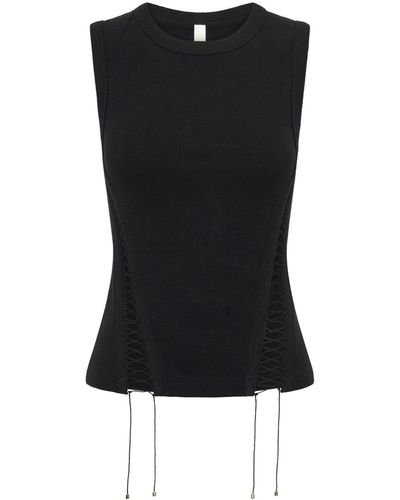 Dion Lee Lace-up Tank Top - Black
