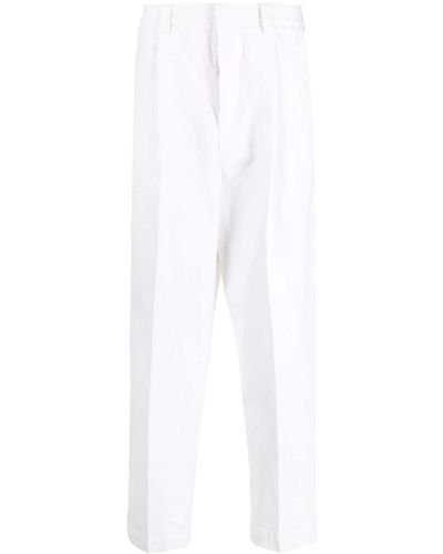 Zegna High-waisted Tapered Jeans - White