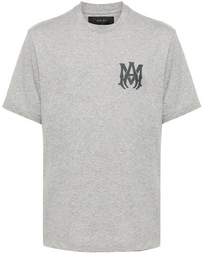 Amiri Logo-print Cotton T-shirt - Gray
