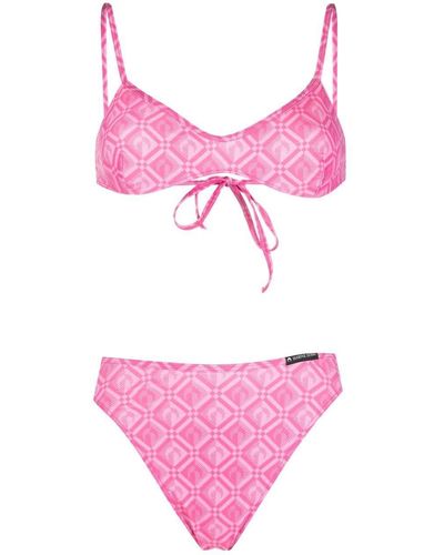Marine Serre Bikini Met Maanprint - Roze