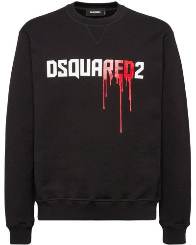 DSquared² Sweatshirt mit Logo-Print - Schwarz