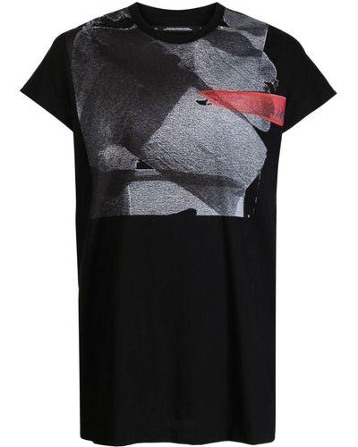 Julius T-shirt en coton à imprimé graphique - Noir