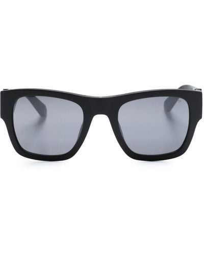 Philipp Plein Logo-plaque Square-frame Sunglasses - Black