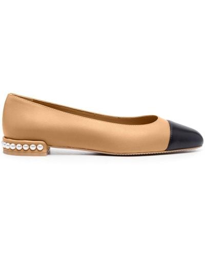 Stuart Weitzman Ballerines Pearl à bout contrastant - Rose