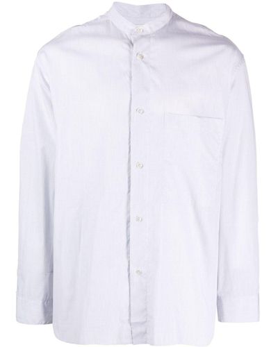 Studio Nicholson Band-collar Cotton Shirt - White