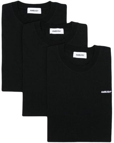 Ambush 3er-Set Tap Shoe Blanc T-Shirts - Schwarz