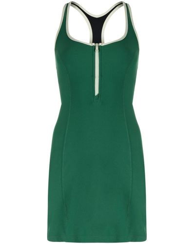 The Upside Half-zip Racerback Dress - Green