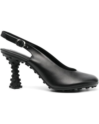 Sunnei 90mm Round Toe Leather Court Shoes - Black