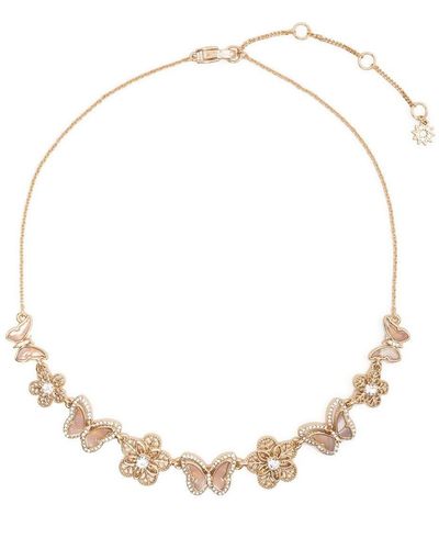 Marchesa Butterfly Crystal-embellished Necklace - Natural