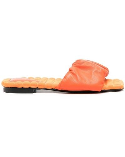 Dorothee Schumacher Ruched-strap Padded Sandals - Orange