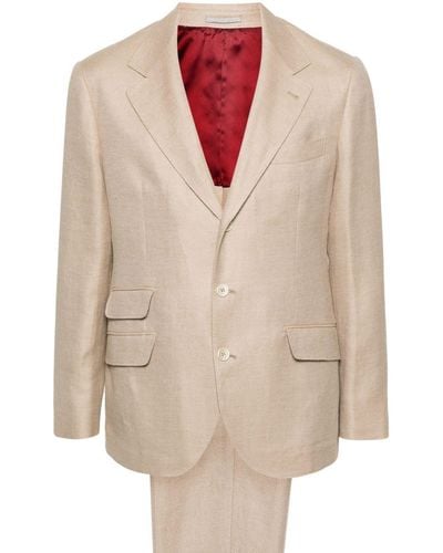 Brunello Cucinelli Single-breasted Suit - Natural