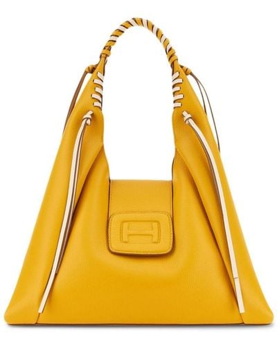 Hogan Mittelgroße H-Bag Handtasche - Gelb