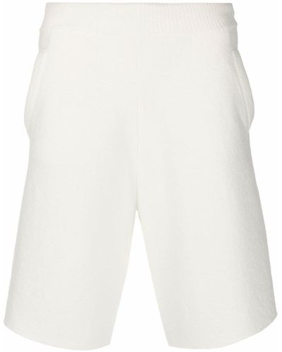 Maison Margiela Pantalones cortos de deporte con detalle de rayas - Blanco