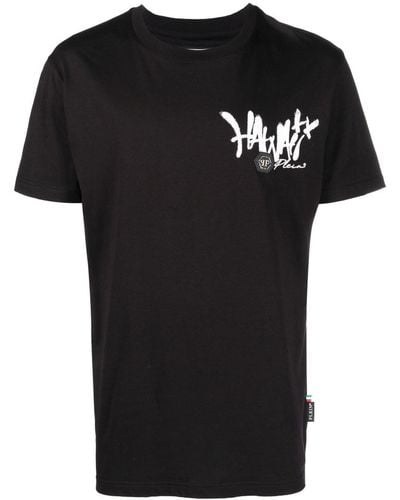 Philipp Plein Hawaii Ss Cotton T-shirt - Black