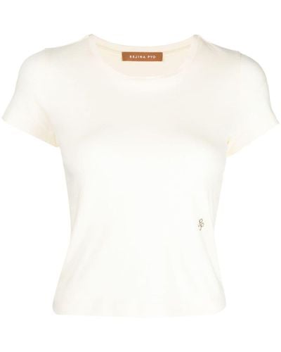 Rejina Pyo Camiseta Adina de manga corta - Blanco