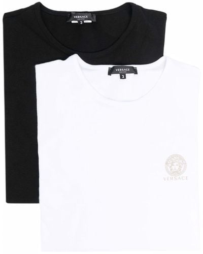 Versace T-shirt Met Medusa Print - Wit