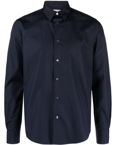 Paul Smith Classic-collar Cotton Shirt - Blue