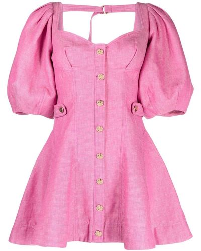 Acler Brookman Puff-sleeve Minidress - Pink