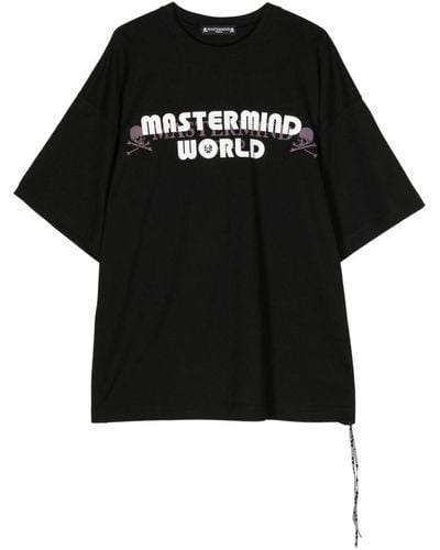 MASTERMIND WORLD Logo-print Cotton T-shirt - Black