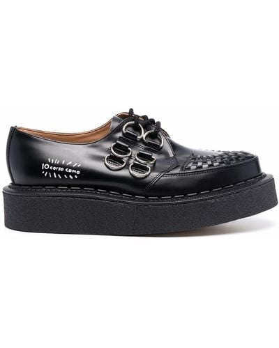 George Cox X 10 Corso Como D-ring Embellished Creepers - Black