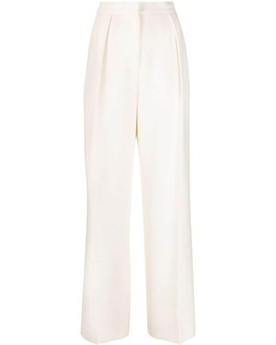 12 STOREEZ High-Waist-Hose mit Bügelfalten - Weiß