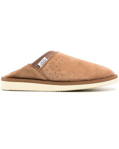 Suicoke Ron-m2 Suede Slippers - Brown