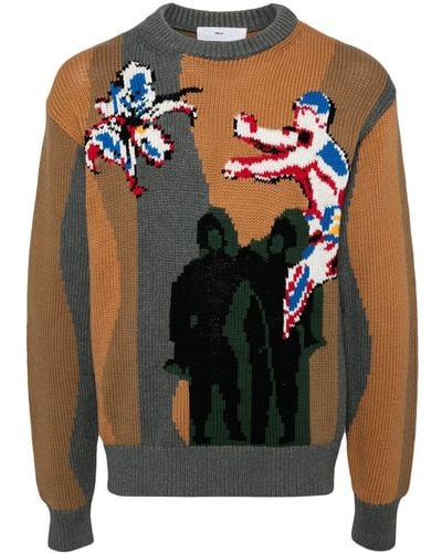 Toga Intarsia-knit Sweater - Multicolour
