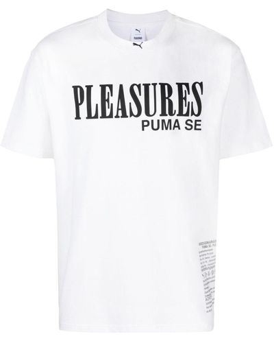 PUMA X Pleasures Typo Cotton T-shirt - White