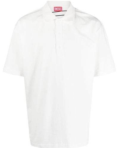 DIESEL T-Vort-Megoval-D Poloshirt aus Baumwolle - Weiß