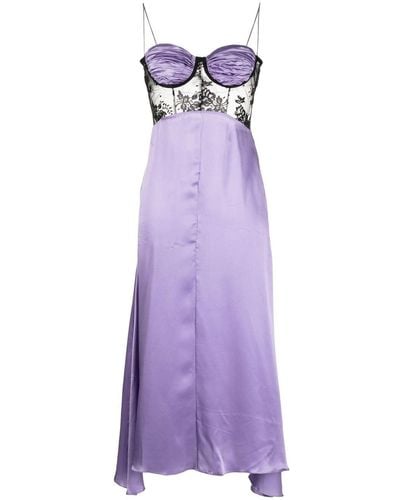 Natasha Zinko Panelled Slip Dress - Purple
