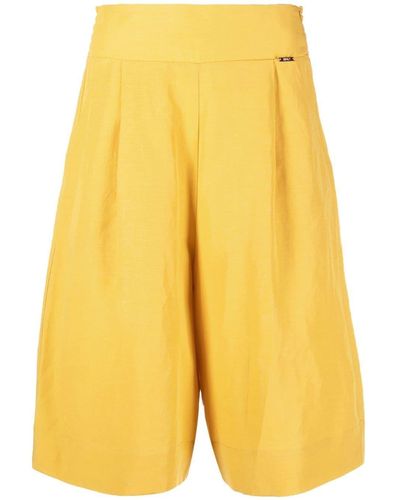 Liu Jo Bermuda Shorts Met Elastische Taille - Geel