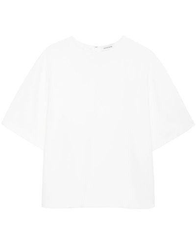 Anine Bing Maddie Crepe T-shirt - White