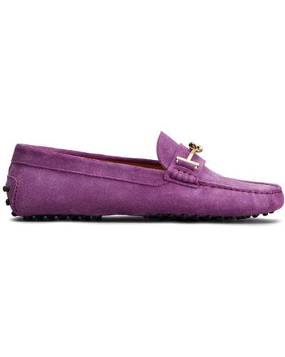 Tod's Gommino Suède Loafers - Paars