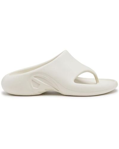 DIESEL Sa-Maui X Flip-Flops mit Logo-Prägung - Weiß