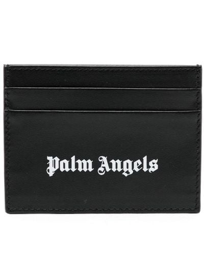 Palm Angels Logo-print Leather Cardholder - Black