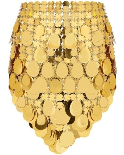 Rabanne Gold Sparkle Assembly Mini Skirt - Metallic