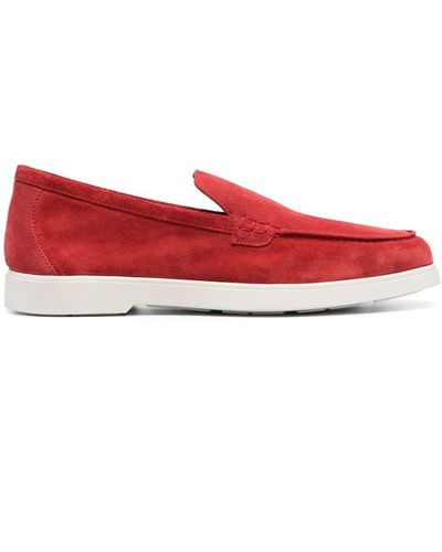 Moorer Almond-toe Suede Loafers - Red